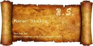 Marer Stella névjegykártya